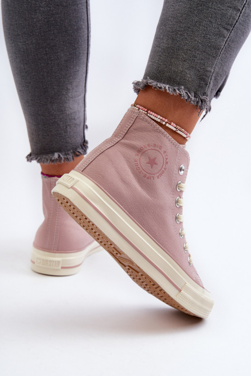 Women's High-Top Sneakers Big Star NN274277 Pink Women's High-Top Sneakers Big Star NN274277 Pink