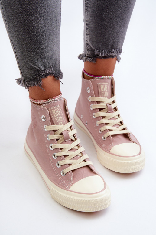 Women's High-Top Sneakers Big Star NN274277 Pink Women's High-Top Sneakers Big Star NN274277 Pink
