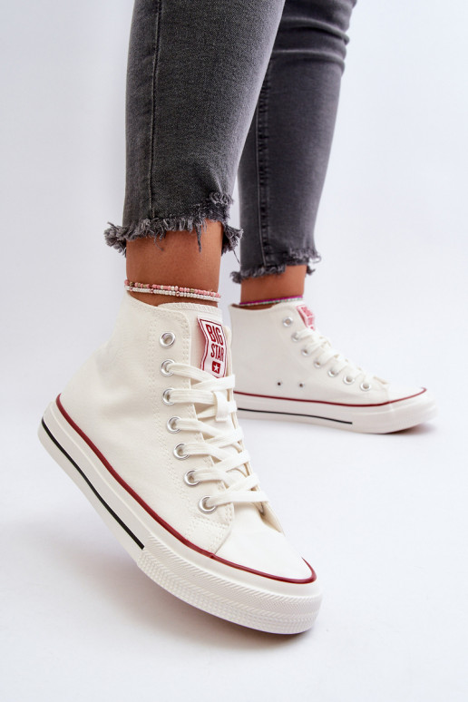 Women's high-top sneakers Big Star NN274276 White