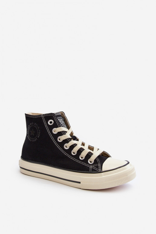 Trampki Damskie Wysokie Big Star NN274283 Czarne