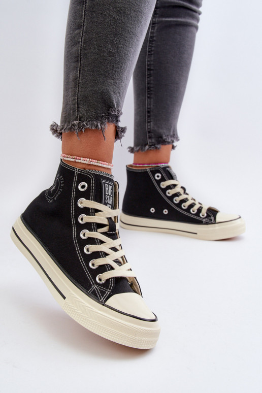Women's High-Top Sneakers Big Star NN274283 Black
