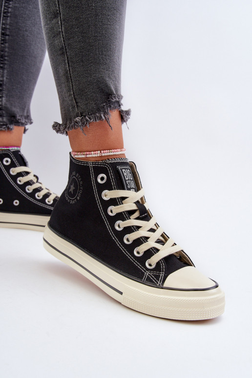 Trampki Damskie Wysokie Big Star NN274283 Czarne