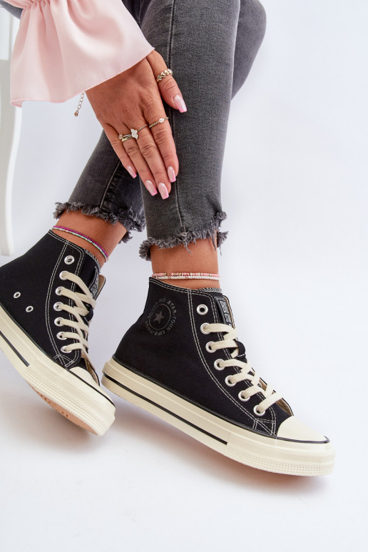 Women's High-Top Sneakers Big Star NN274283 Black