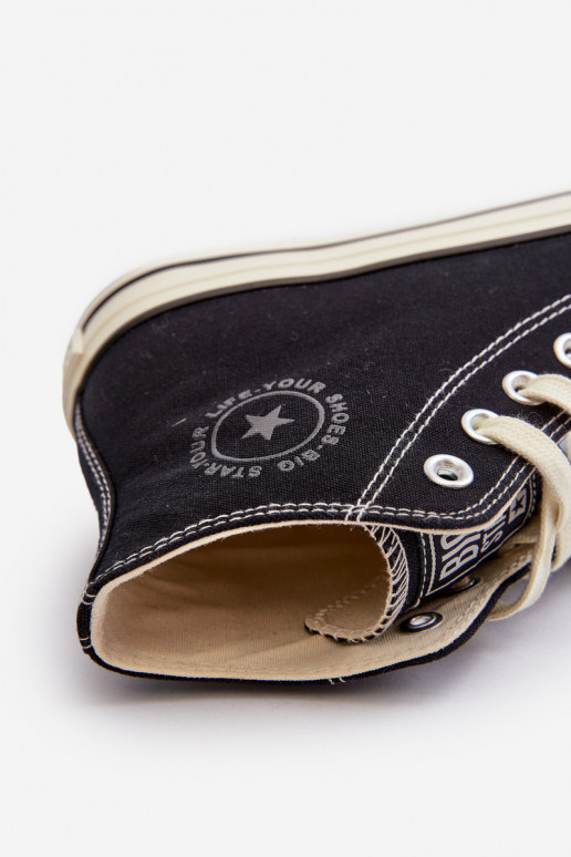 Trampki Damskie Wysokie Big Star NN274283 Czarne
