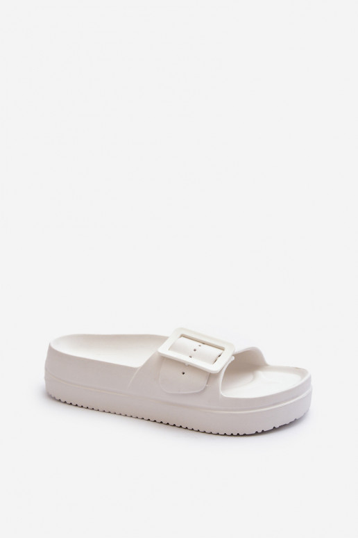 Women's Foam Platform Sandals With Buckle Big Star NN274A661 White