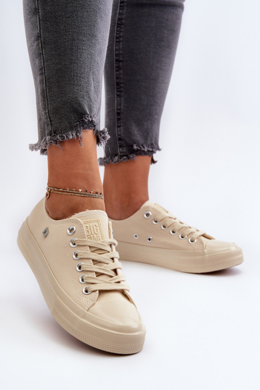 Classic Women's Sneakers Big Star NN274286 Beige