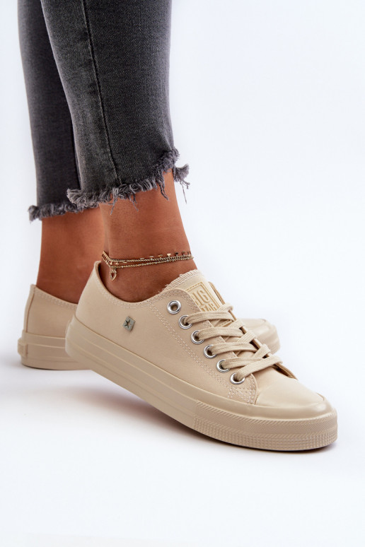 Classic Women's Sneakers Big Star NN274286 Beige