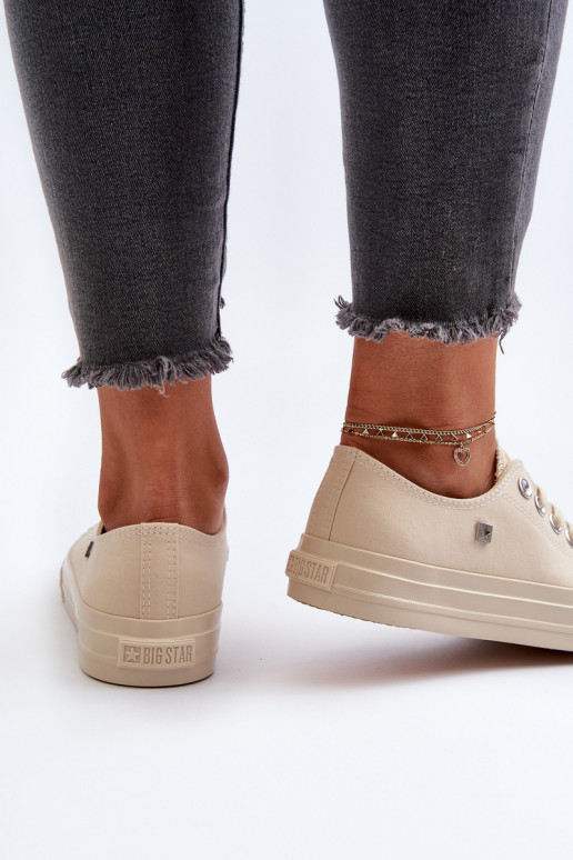 Classic Women's Sneakers Big Star NN274286 Beige