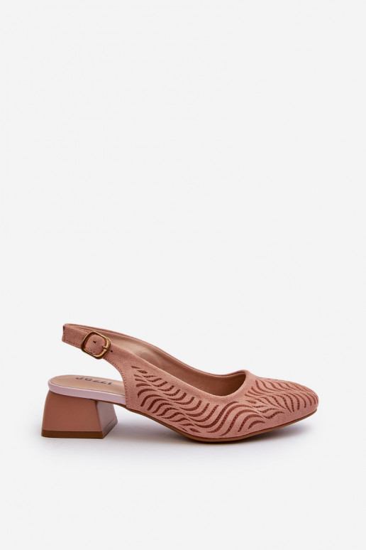 Pink Block Heel Court Shoes Gemifa Pink Block Heel Court Shoes Gemifa