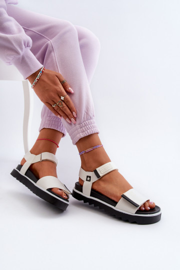 Women's Platform Sandals Big Star NN274777 White 2