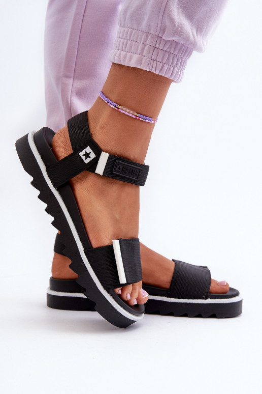 Women's Platform Sandals Big Star NN274778 Black Women's Platform Sandals Big Star NN274778 Black