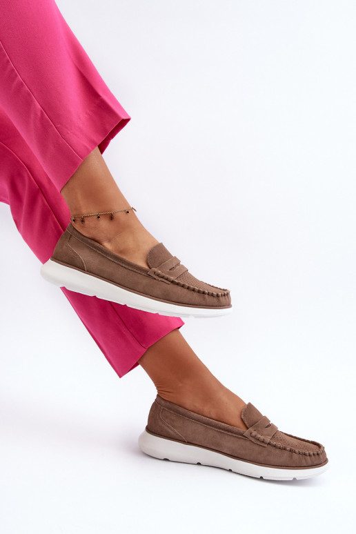 Brown Suede Platform Moccasins Sergio Leone SP012