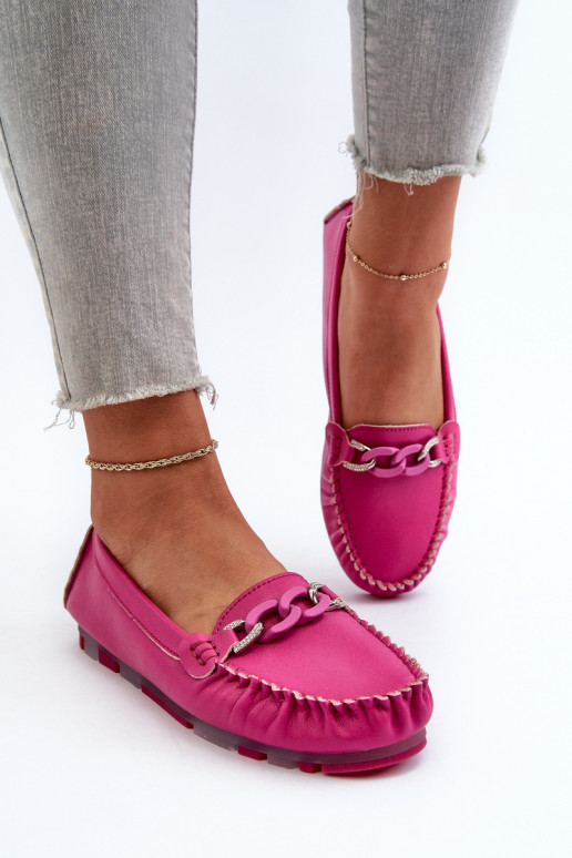 Suede Comfortable Loafers Fuchsia Giovana