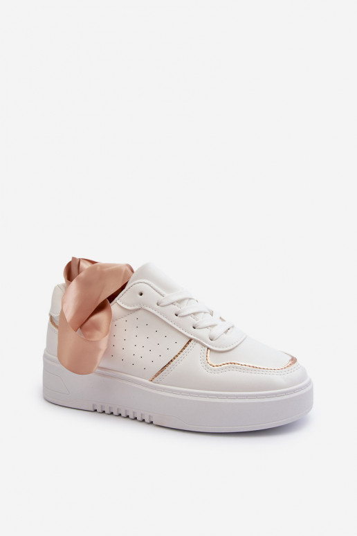 Damskie Sneakersy Na Platformie Białe Tessama