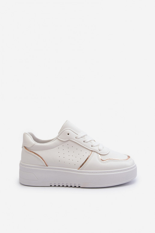 Damskie Sneakersy Na Platformie Białe Tessama