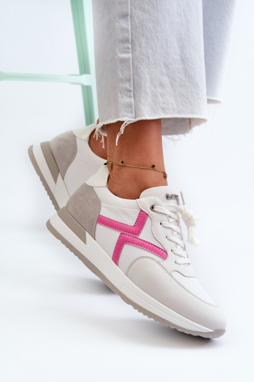 Women's Platform Sneakers INBLU IN000362 White Women's Platform Sneakers INBLU IN000362 White