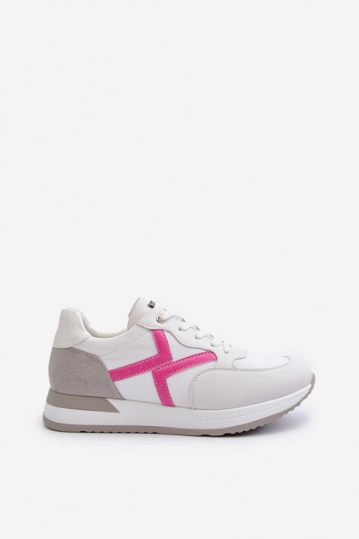 Sneakersy Damskie Na Platformie INBLU IN000362 Białe