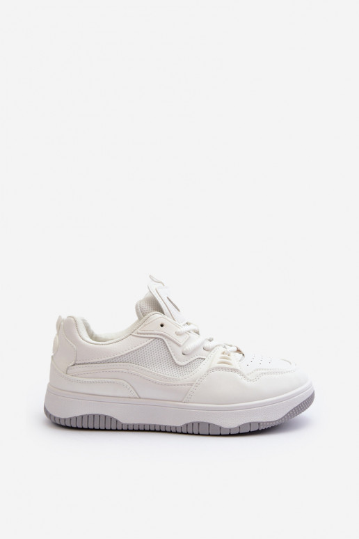 Sneakersy Damskie Na Platformie Białe Etnaria