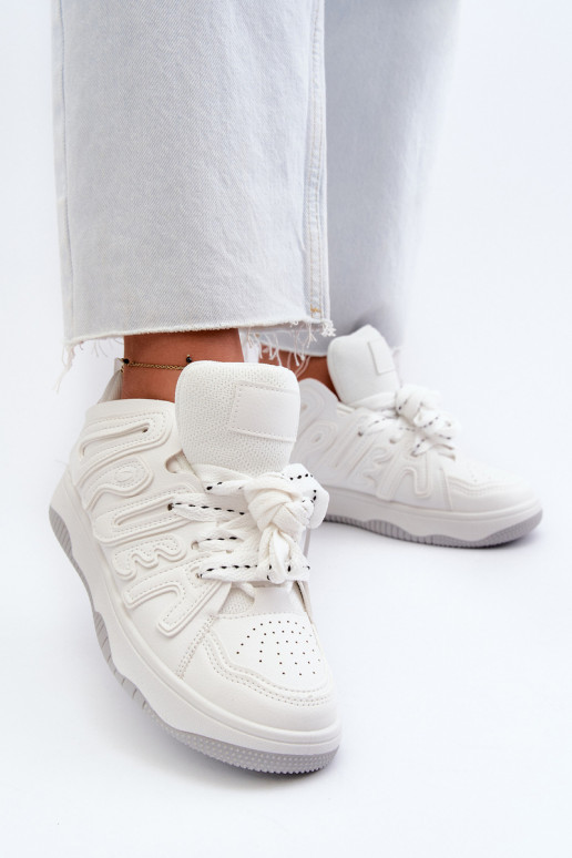 Women's White Faux Leather Sneakers Berilla Women's White Faux Leather Sneakers Berilla