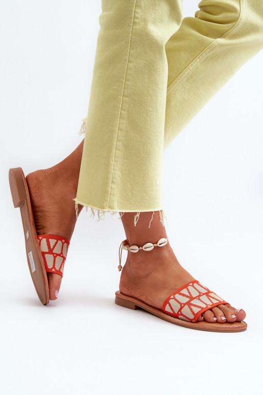 Women's Flat Heel Sandals Orange Traivea Women's Flat Heel Sandals Orange Traivea