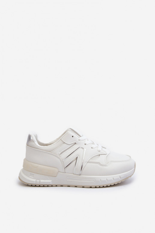 Sneakersy Damskie Z Eko Skóry Białe Vinelli