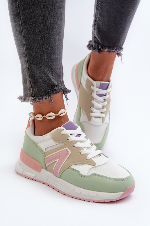 Women's sneakers made of eco leather in multicolor Vinelli Women's sneakers made of eco leather in multicolor Vinelli