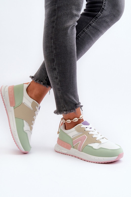 Women's sneakers made of eco leather in multicolor Vinelli Women's sneakers made of eco leather in multicolor Vinelli