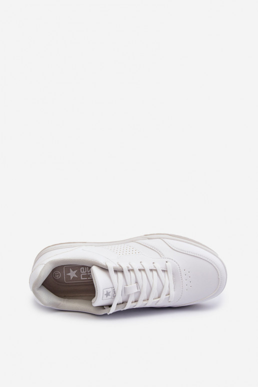 Sneakersy Męskie Z Eko Skóry Białe Radikalle