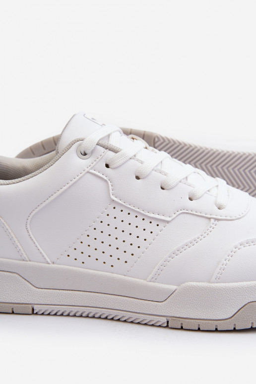 Sneakersy Męskie Z Eko Skóry Białe Radikalle