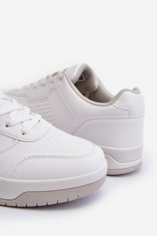 Sneakersy Męskie Z Eko Skóry Białe Radikalle