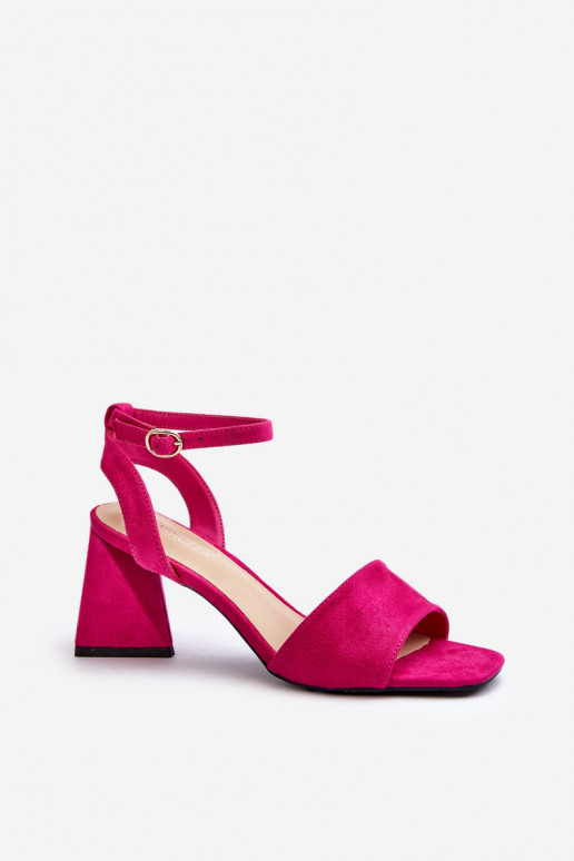 Women's High Heel Sandals Made of Eco Suede Fuchsia Upttima Women's High Heel Sandals Made of Eco Suede Fuchsia Upttima