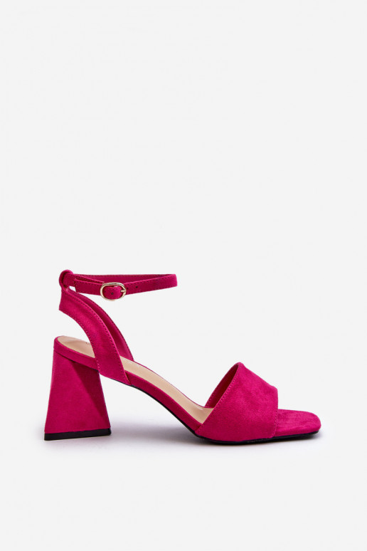 Women's High Heel Sandals Made of Eco Suede Fuchsia Upttima Women's High Heel Sandals Made of Eco Suede Fuchsia Upttima