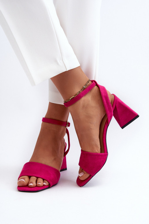 Women's High Heel Sandals Made of Eco Suede Fuchsia Upttima Women's High Heel Sandals Made of Eco Suede Fuchsia Upttima