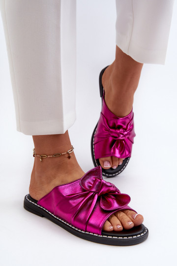 Women's Flat Sandals with Cutouts Fuchsia Fiviama