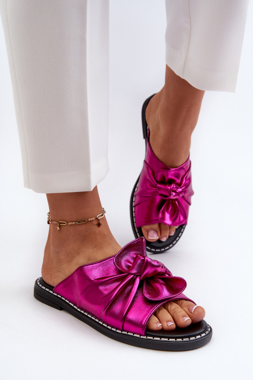 Women's Flat Sandals with Cutouts Fuchsia Fiviama Women's Flat Sandals with Cutouts Fuchsia Fiviama