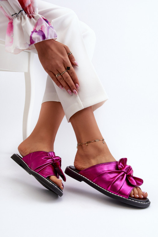 Women's Flat Sandals with Cutouts Fuchsia Fiviama Women's Flat Sandals with Cutouts Fuchsia Fiviama