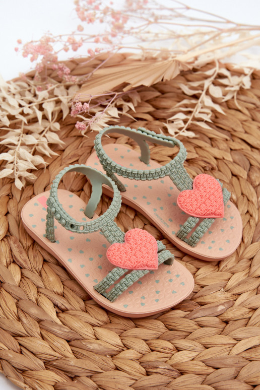 Children's Sandals with Heart 81997 Ipanema My First Baby Green