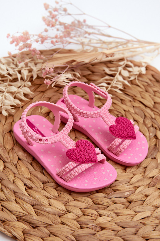 Sandałki Dziecięce Z Sercem 81997 Ipanema My First Baby Różowe