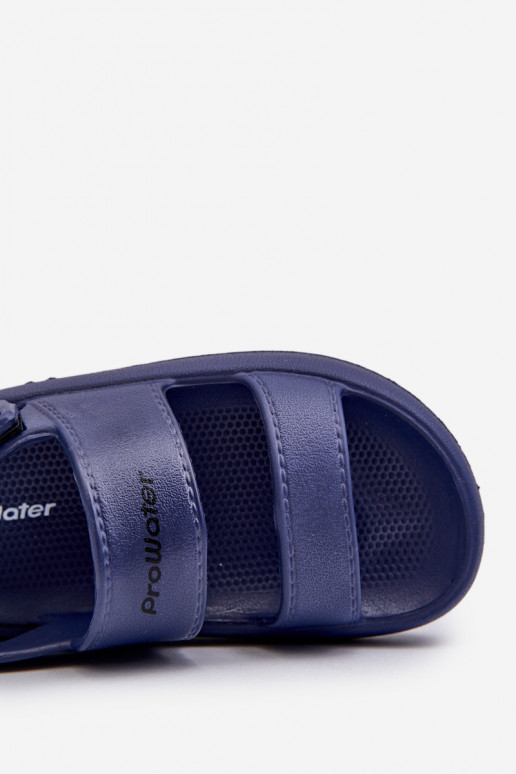 Lightweight Foam Sandals with Velcro ProWater PRO-24-05-01K Navy Lightweight Foam Sandals with Velcro ProWater PRO-24-05-01K Navy