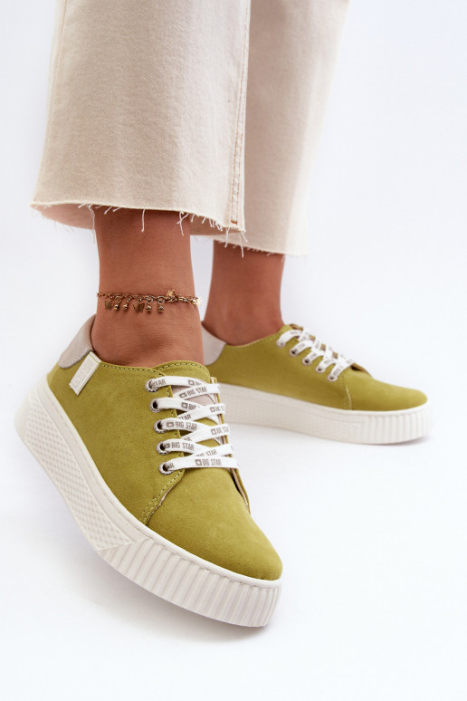 Women's sneakers MEMORY FOAM SYSTEM BIG STAR NN276003 Lime