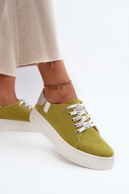 Women's sneakers MEMORY FOAM SYSTEM BIG STAR NN276003 Lime