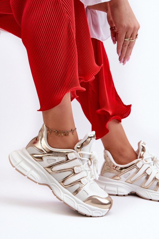 Women's sneakers on chunky sole white Ellerai