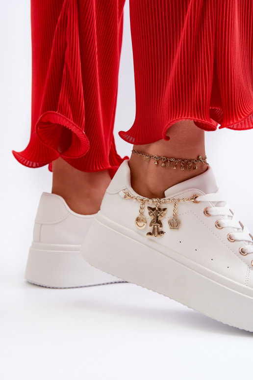 Women's Sneakers with Decoration White Celedria