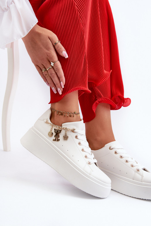 Women's Sneakers with Decoration White Celedria