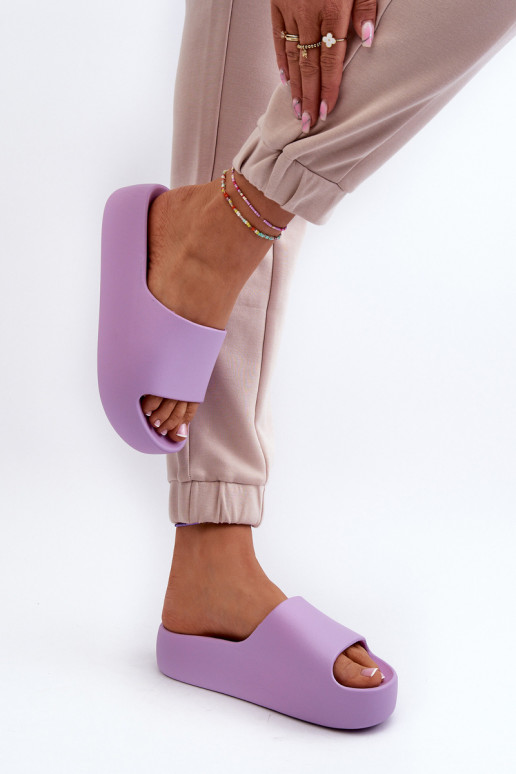 Women's Thick Sole Beige Slides Oreithano