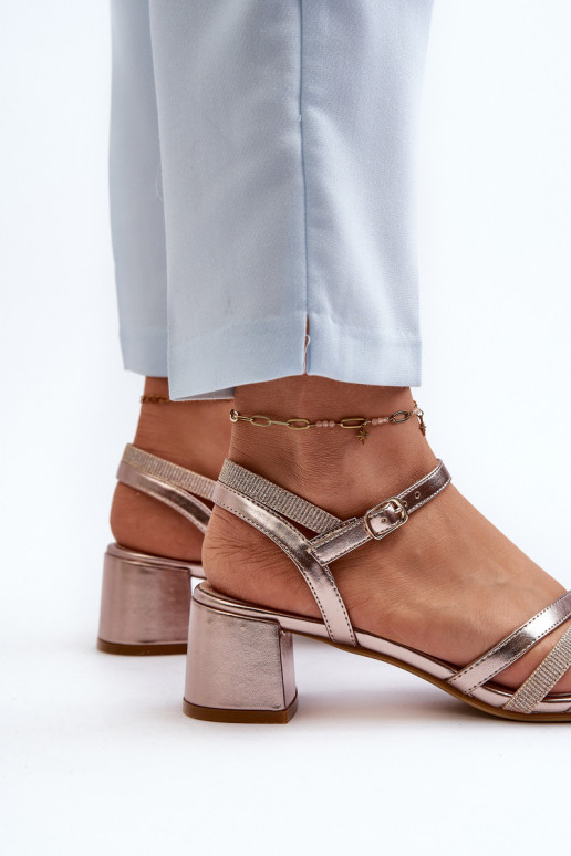 Women's Low Heel Sandals in Synthetic Leather Sergio Leone SK046 Silver