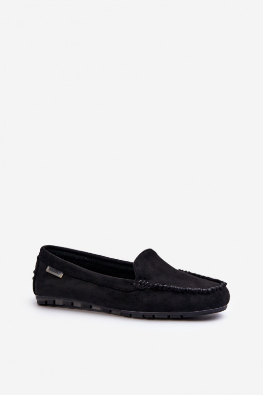 Women's Moccasins Made of Eco Suede Black Amrutia