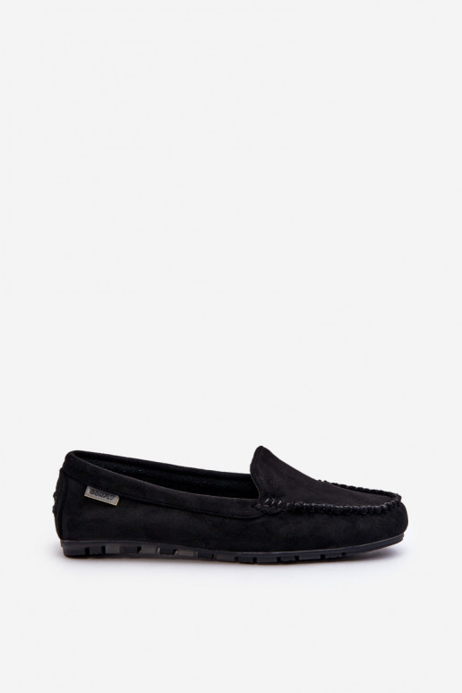 Women's Moccasins Made of Eco Suede Black Amrutia