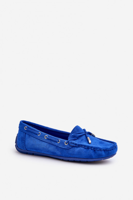 Women's Blue Suede Moccasins Si Passione Women's Blue Suede Moccasins Si Passione