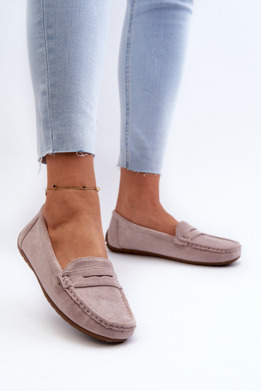 Women's Suede Moccasins Purple Lenvie Women's Suede Moccasins Purple Lenvie